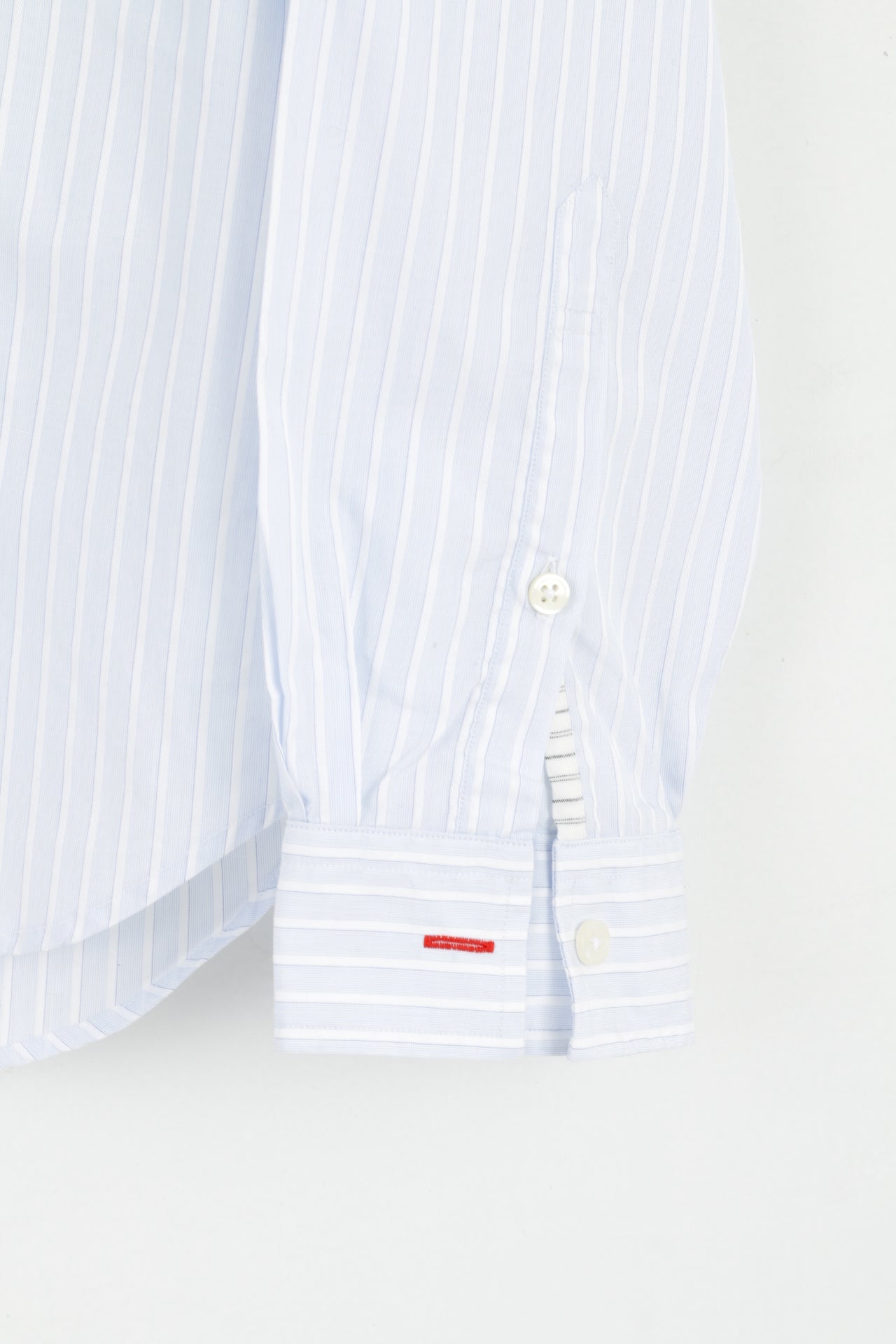 Paul Smith Men XL Casual Shirt Blue Striped Cotton Fitted Long Sleeve Top