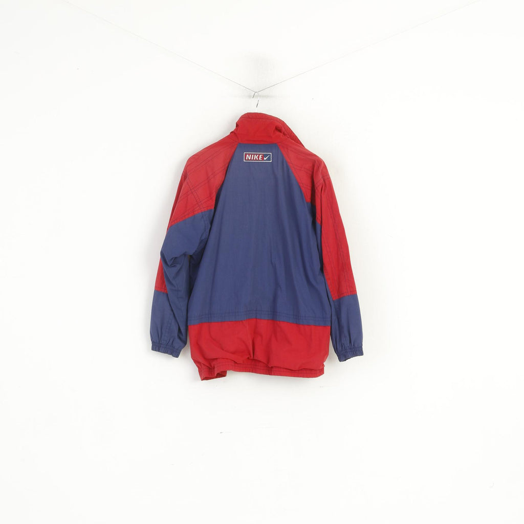 Nike Homme M Veste Marine Rouge vintage 90s Sportswear Full Zipper Oldschool Top