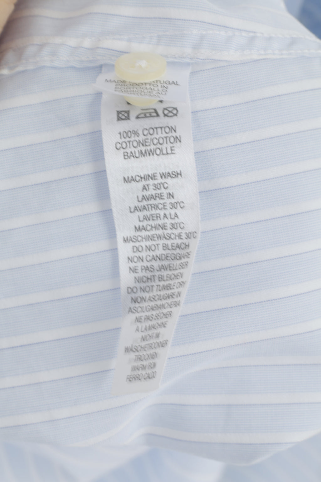 Paul Smith Men XL Casual Shirt Blue Striped Cotton Fitted Long Sleeve Top