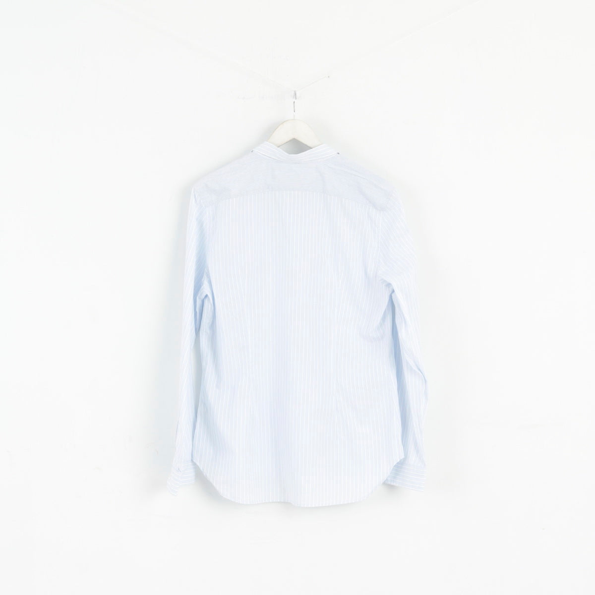 Paul Smith Men XL Casual Shirt Blue Striped Cotton Fitted Long Sleeve Top