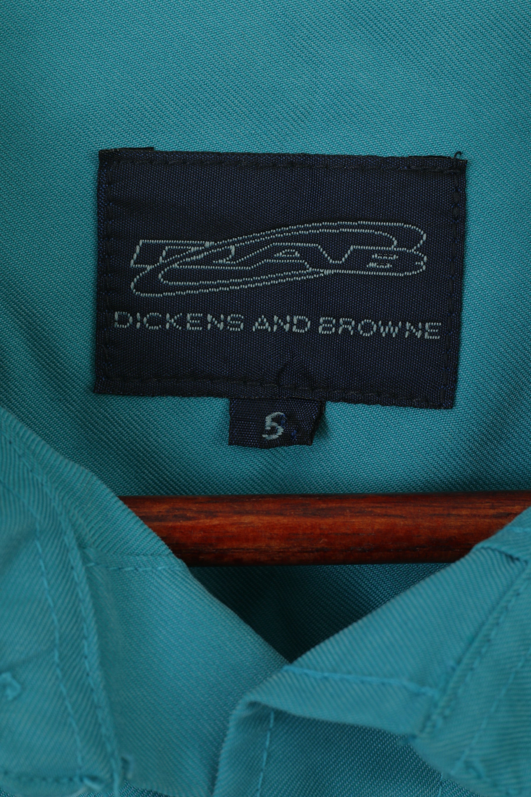 DAB Dickens and Browne Men 5 2XL Casual Shirt Green Vintage Modal Long Sleeve Top