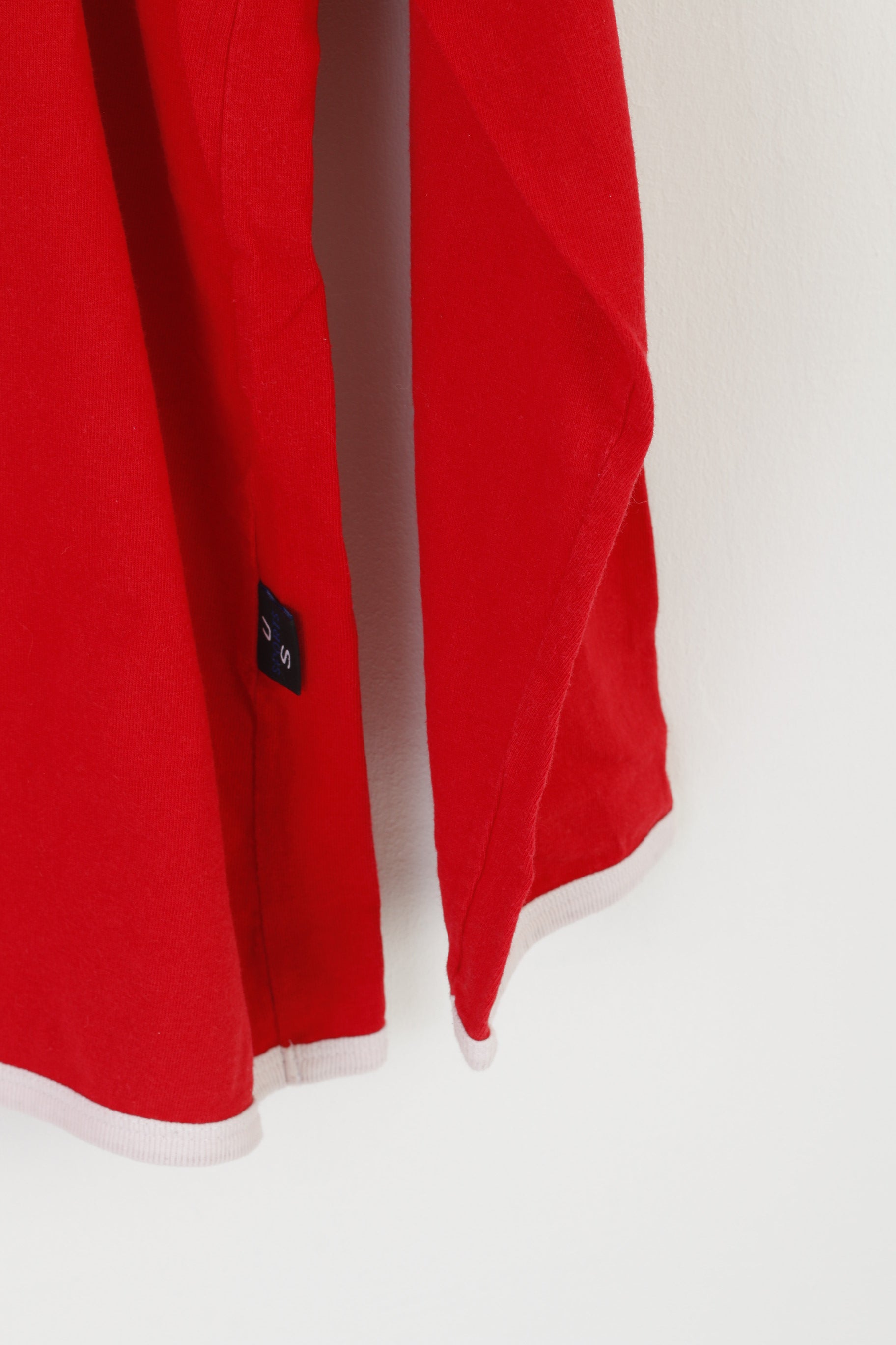 US Sports Men 52/54 L Shirt Red Cotton Vintage Long Sleeve Crew Neck Athletic #1 Top