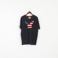 American Eagle Men XL T- Shirt Black Cotton Graphic Classic Fit Vintage Top