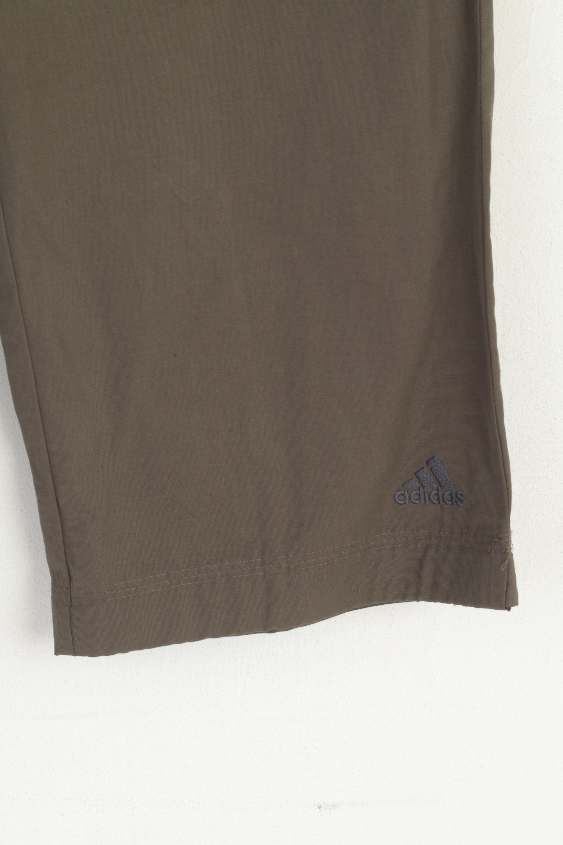 Adidas Women 8 36 S Cropped Pants Brown Cotton Sportswear Capri