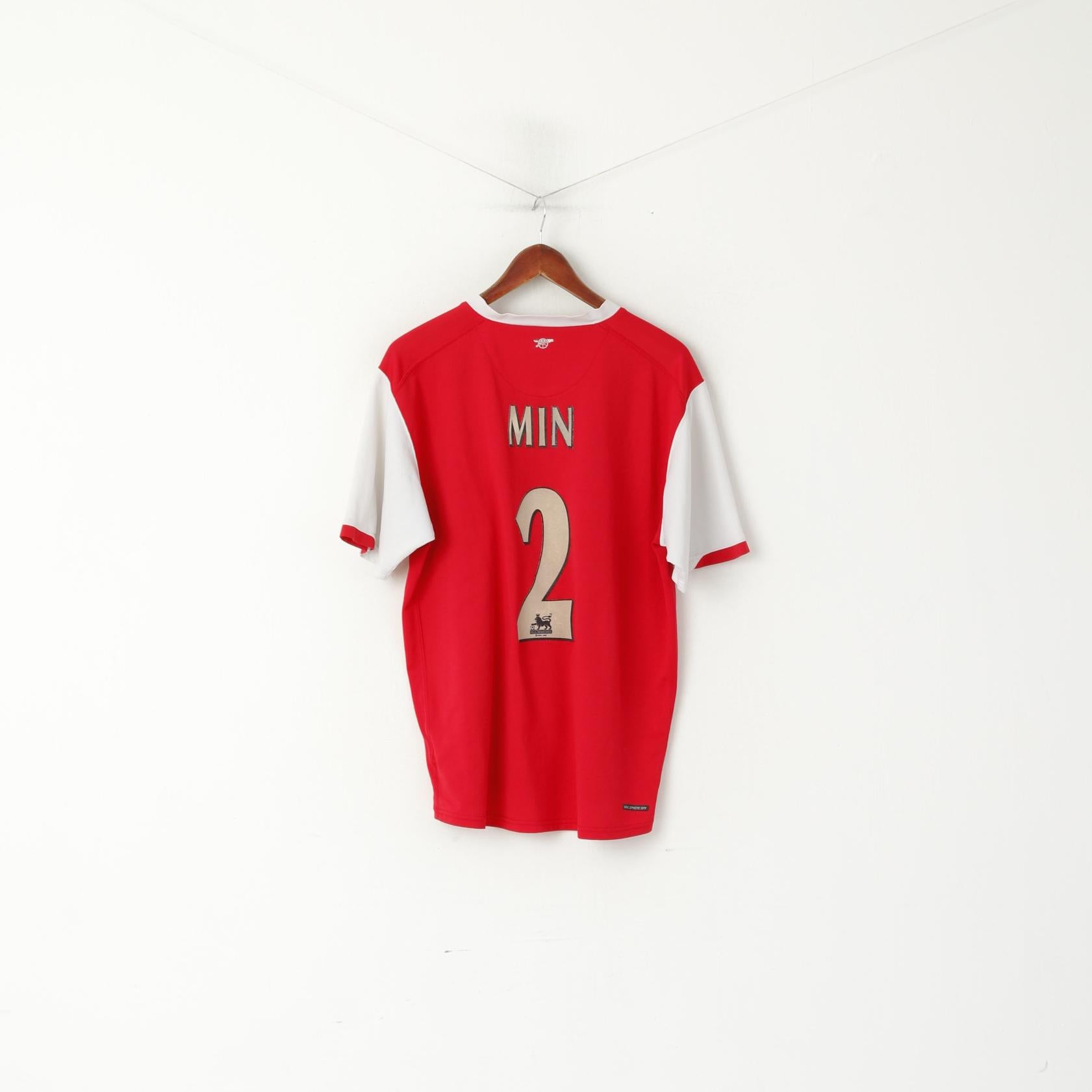 Nike Arsenal Men L Shirt Red Football Min #2 Jersey Sportswear Vintage Top