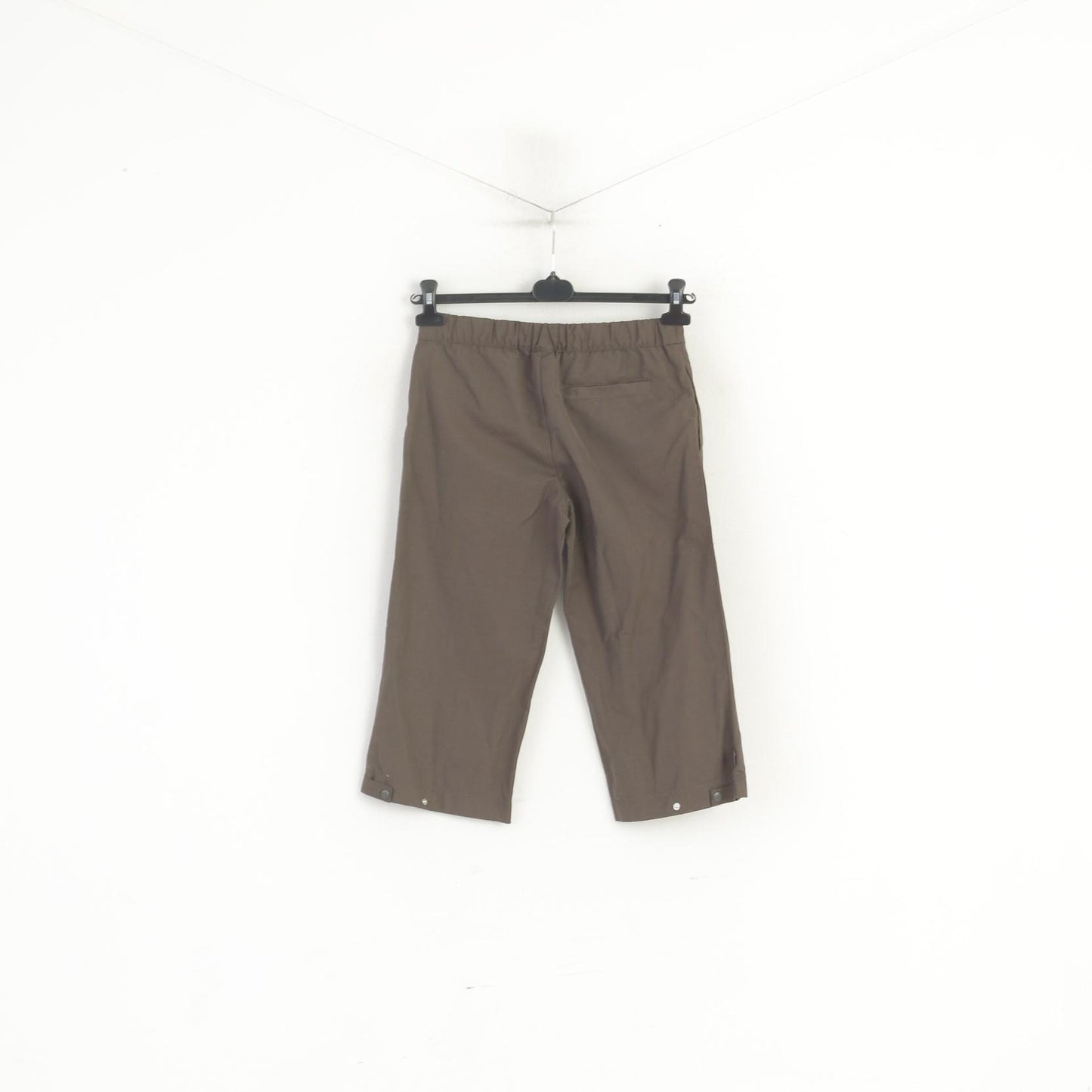Adidas Donna 8 36 S Pantaloni cropped Marrone Cotone Sportswear Capri
