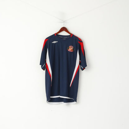 Umbro Men XXL Shirt Navy Sunderland Football Club Jersey Sportswear Top