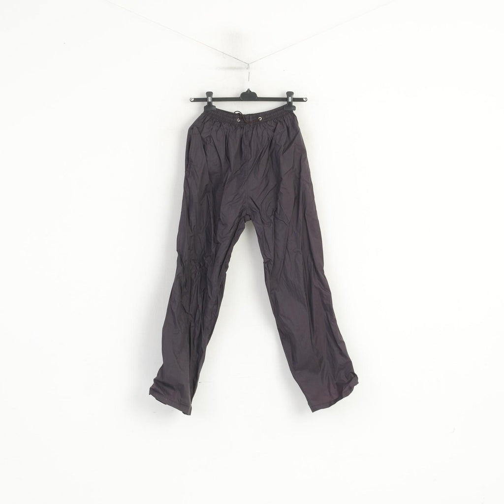 Pantalon Vintage pour hommes, noir violet brillant, 100% Nylon, imperméable, léger, pour l'extérieur