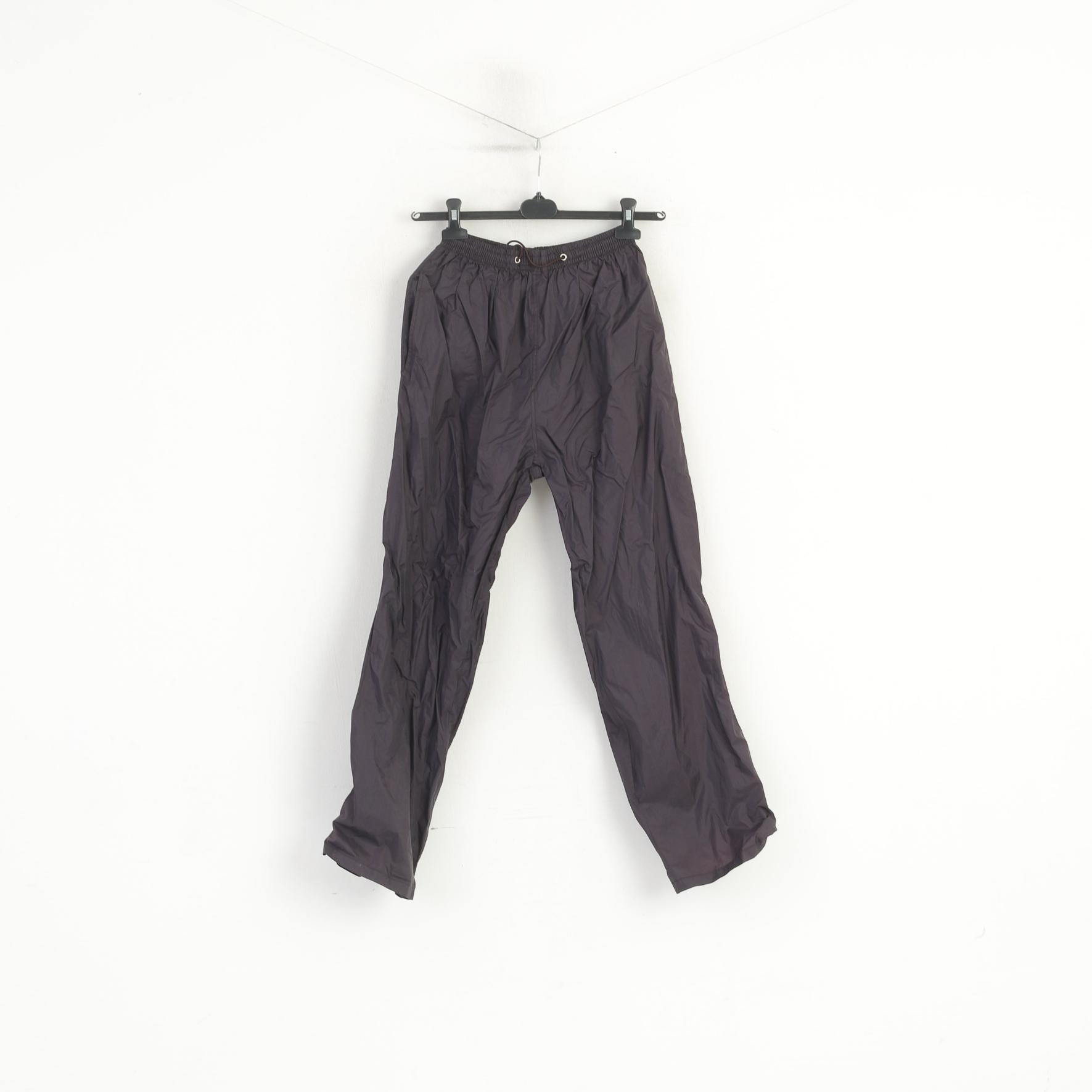 Pantalon Vintage pour hommes, noir violet brillant, 100% Nylon, imperméable, léger, pour l'extérieur