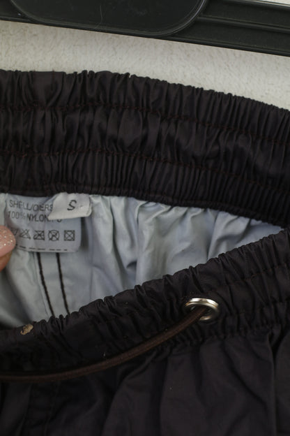Vintage Men S Trousers Black Purple Gloss 100% Nylon Waterproof Outdoor Ligtweight Pants