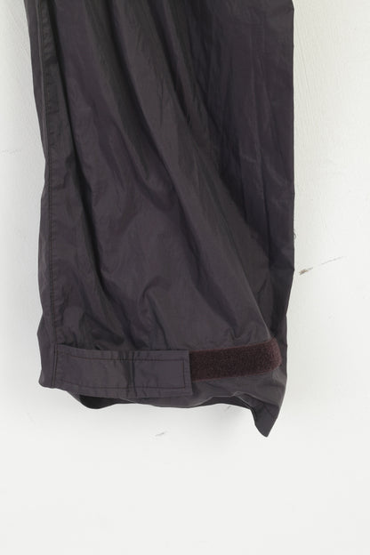 Pantalon Vintage pour hommes, noir violet brillant, 100% Nylon, imperméable, léger, pour l'extérieur