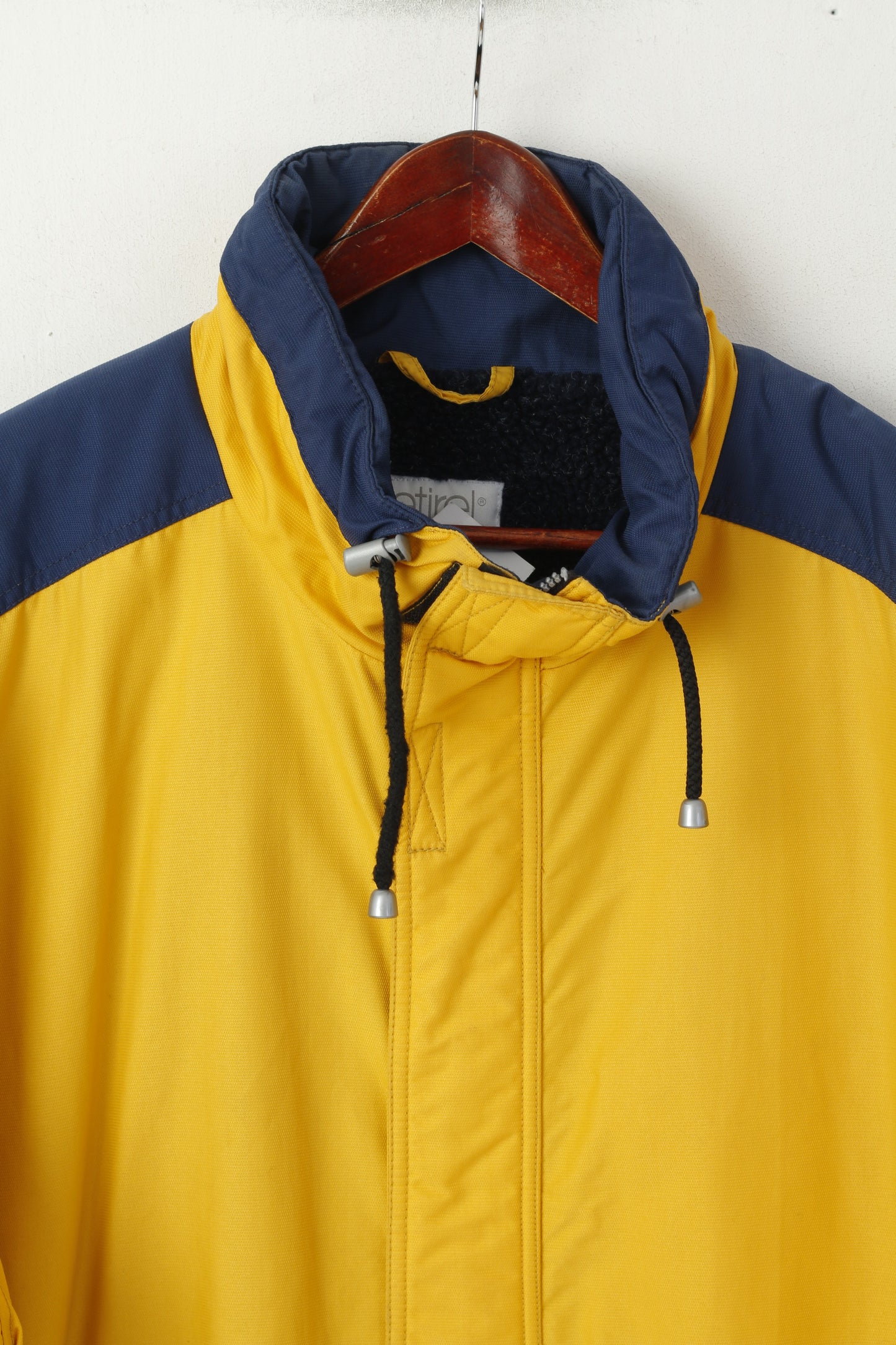 Etirel le style sportif Men XXL Jacket Yellow Padded Ski Full Zipper Vintage Sport Top