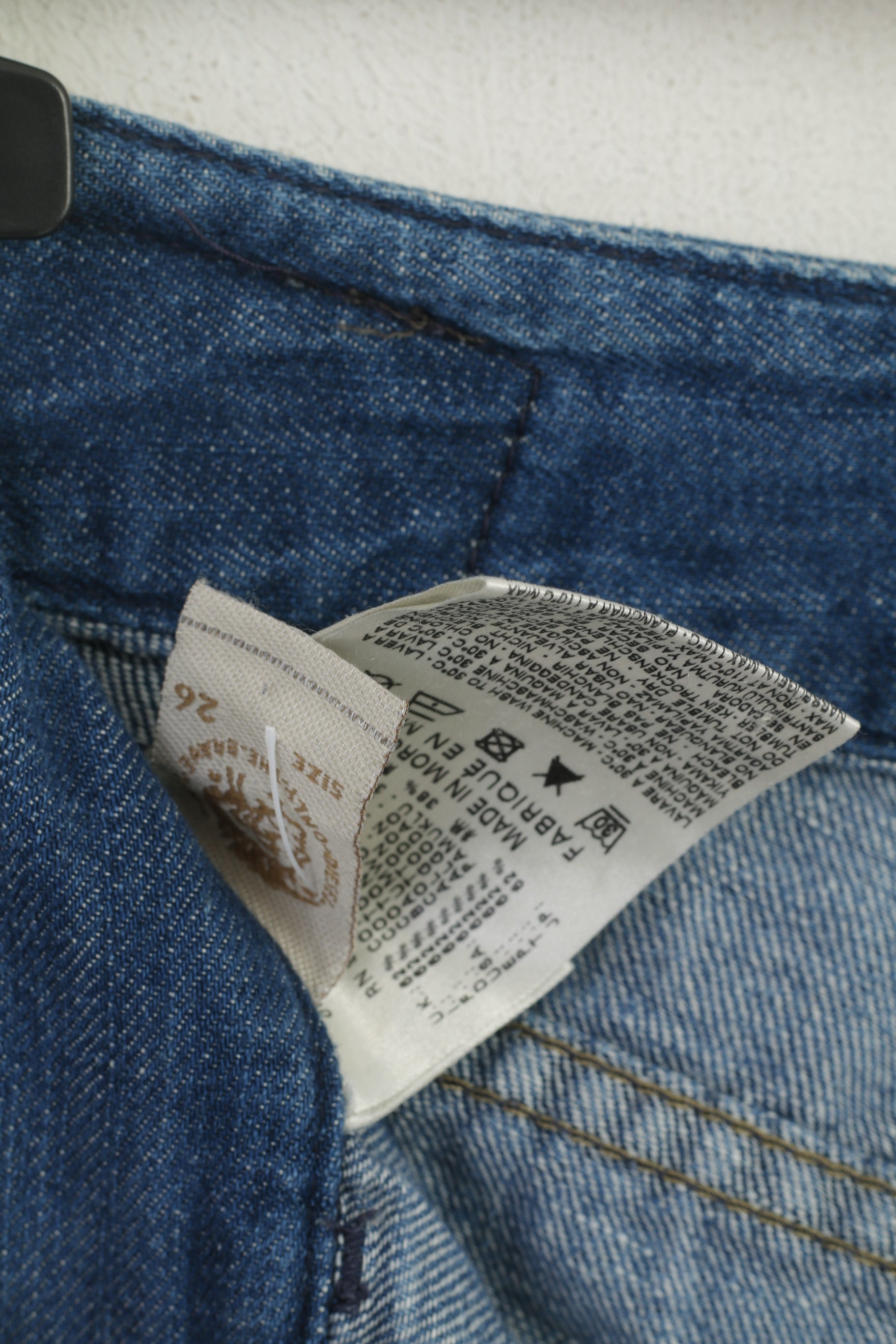 Diesel Wirky Women 26 Trousers Blue Cotton Linen WashLoose Legs Pants