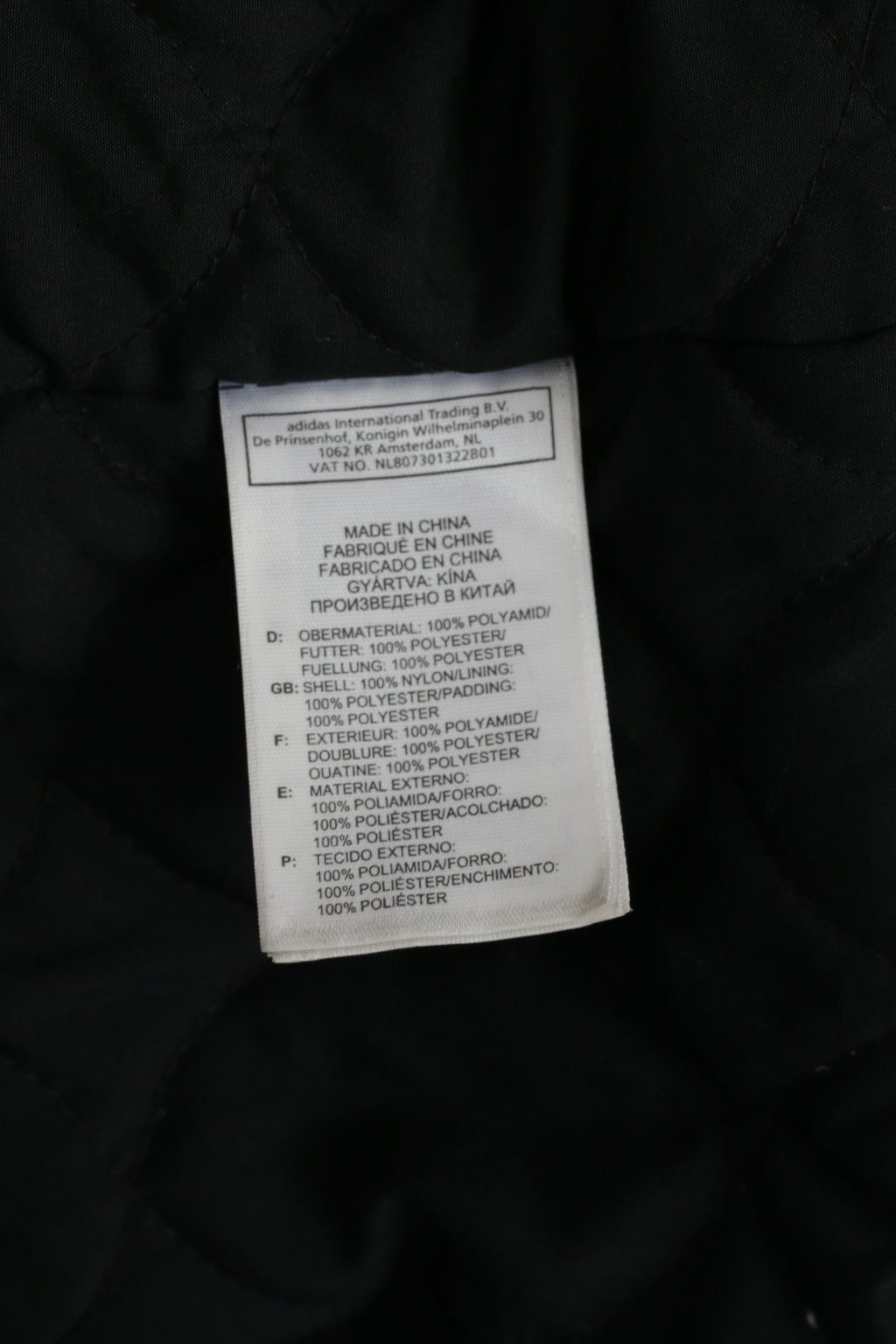 Adidas Men L Jacket Black Nylon Waterproof Full Zipper Multi Pocket Top