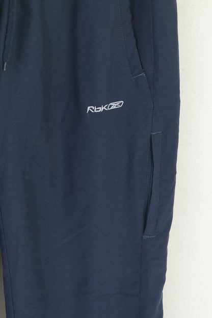 Pantaloni Reebok Donna 10 S Pantaloni sportivi foderati in rete blu vintage