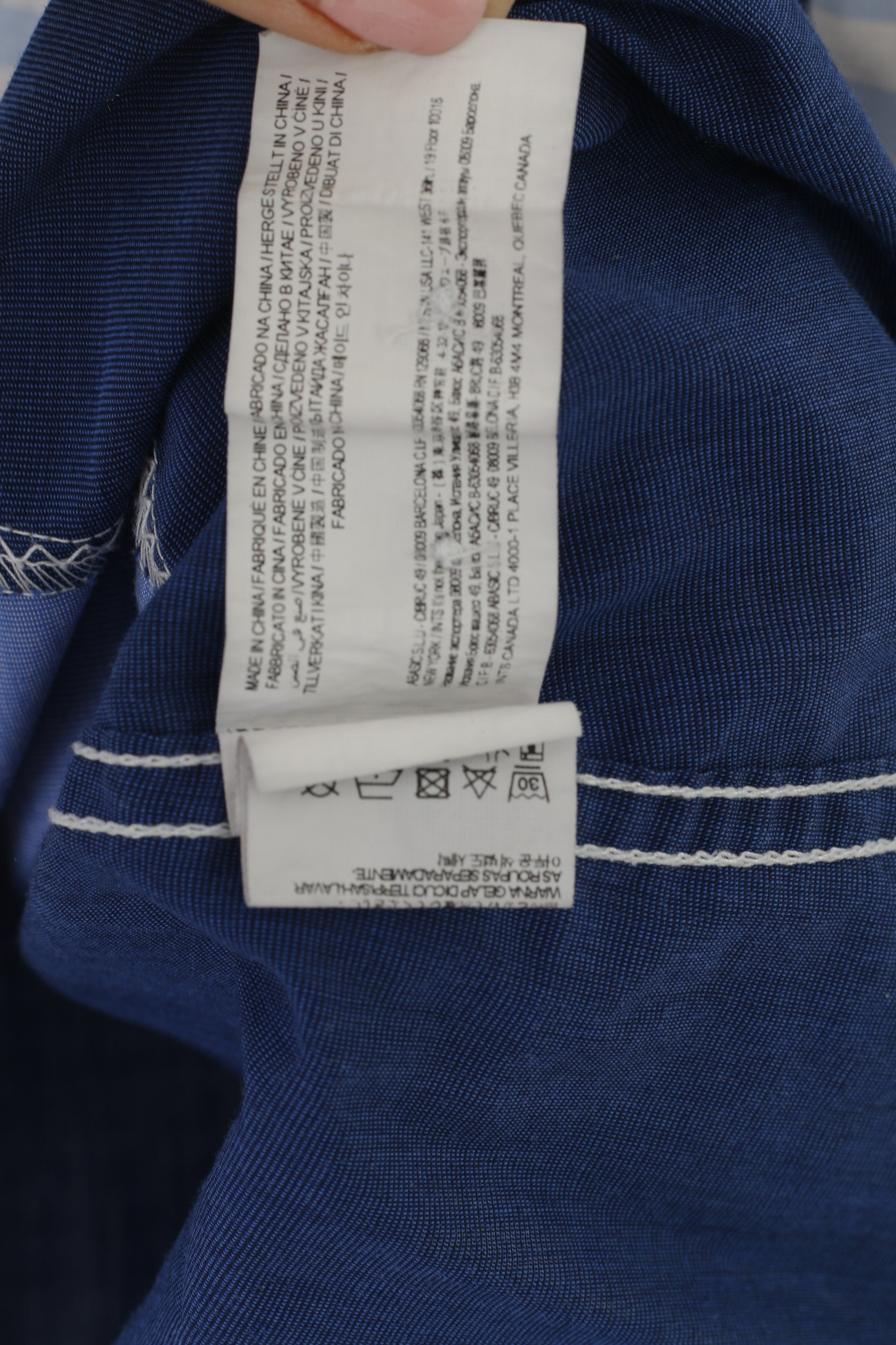 Desigual Men S Casual Shirt Blue Cotton Slim Fit Oceanic Skyline La Vida Es Chula Top