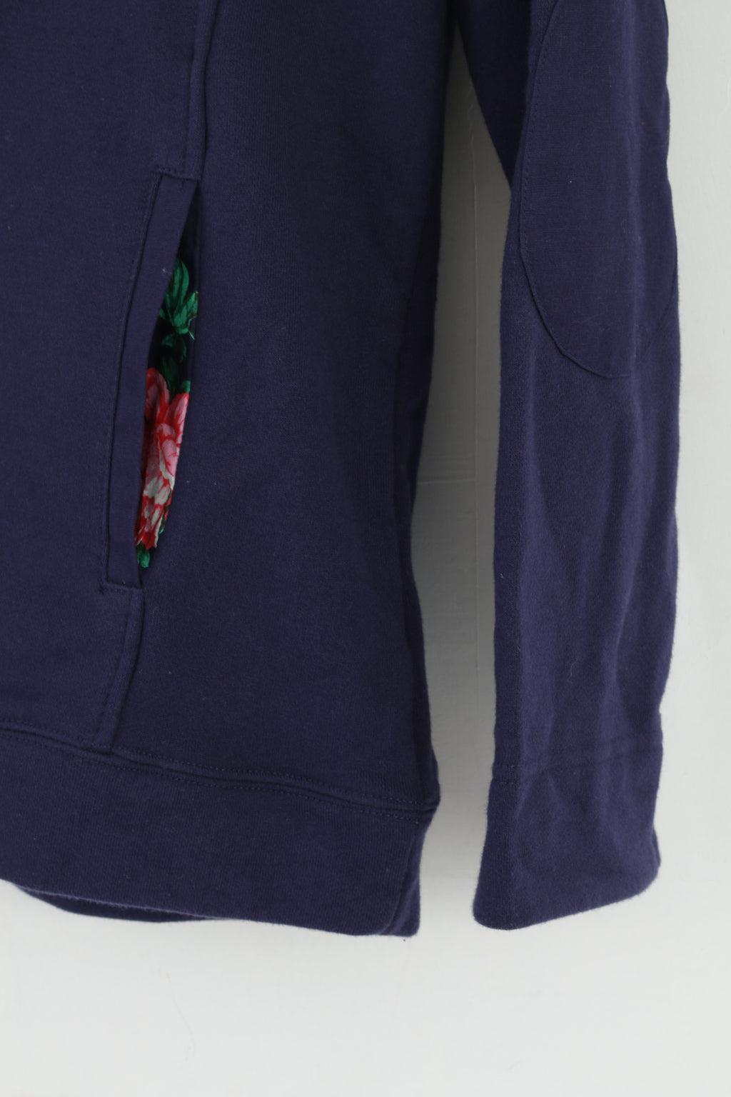 Joules Women 12 M Sweatshirt Navy Cotton Floral S Beachy Pullover Top