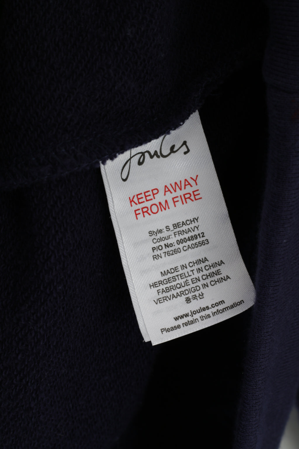 Joules Women 12 M Sweatshirt Navy Cotton Floral S Beachy Pullover Top