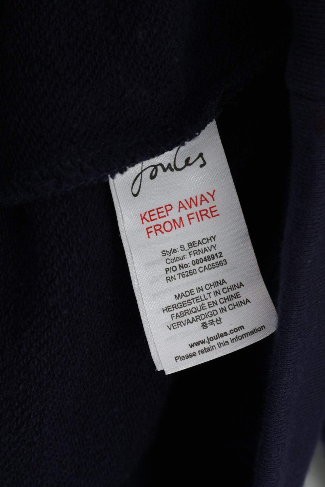 Joules Women 12 M Sweatshirt Navy Cotton Floral S Beachy Pullover Top