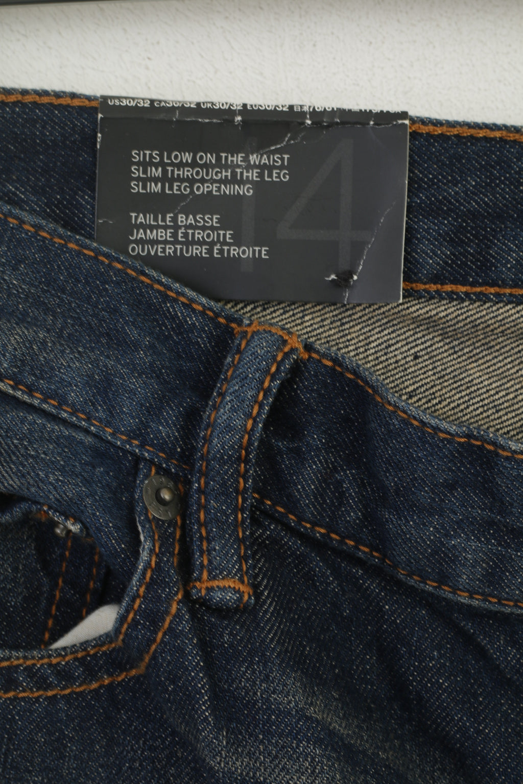 New GAP Women 30 Jeans Trousers Navy Cotton Denim Slim Fit Pants