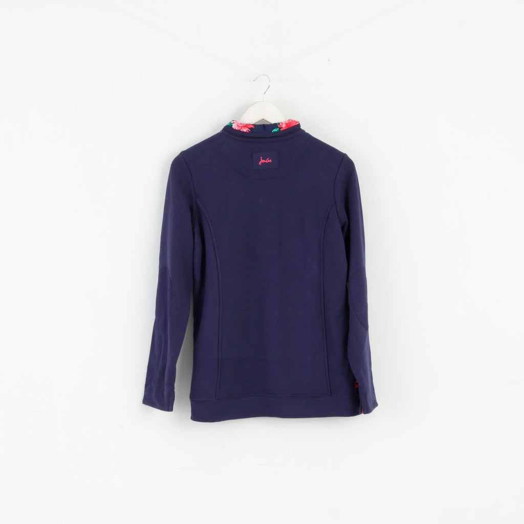 Joules Women 12 M Sweatshirt Navy Cotton Floral S Beachy Pullover Top