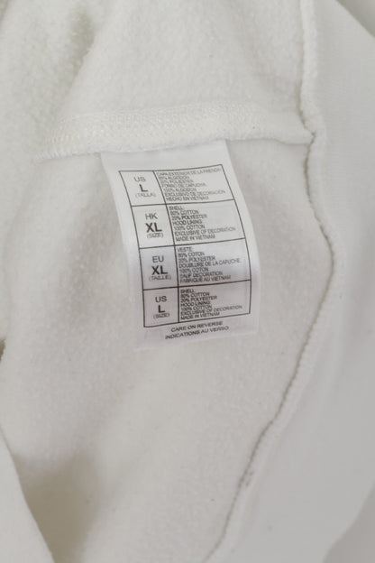 Parcs Disney Femmes XL Sweatshirt Blanc Coton 2015 Walt Disney Zip Up Top