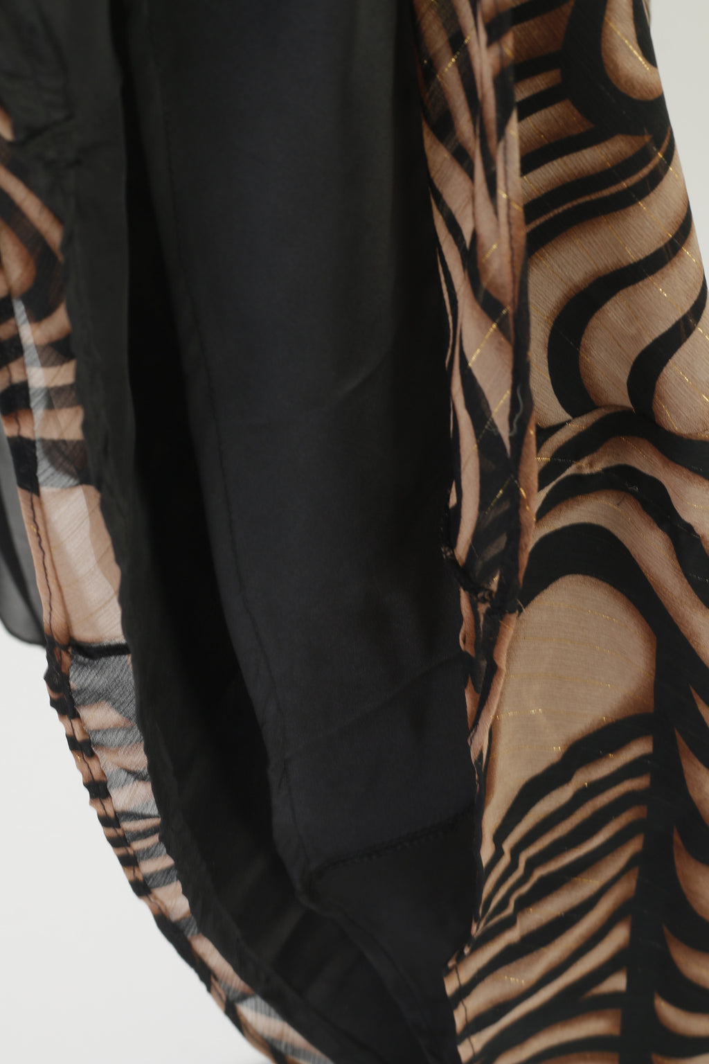 Creatif Paris Women 42 M Dress Brown Maxi Spaghetti Straps Gold Thread Elegant