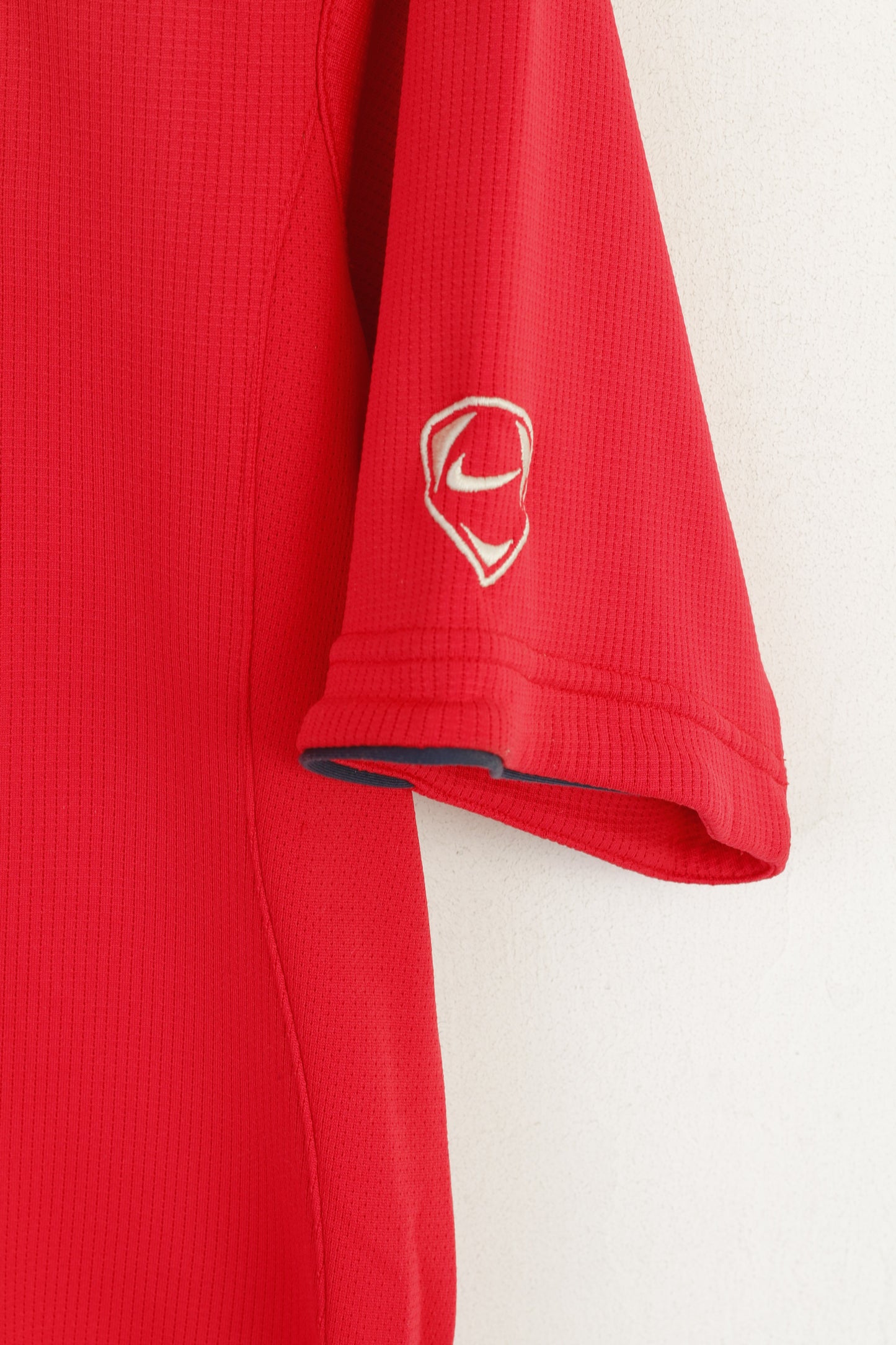 Nike Men M Shirt Red Team Sportia Simrishamn Football Vintage Jeraey Top