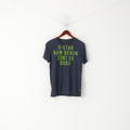 G-Star Raw Denim Men S Shirt Navy Cotton Green Logo Crew Neck Short Sleeve Top