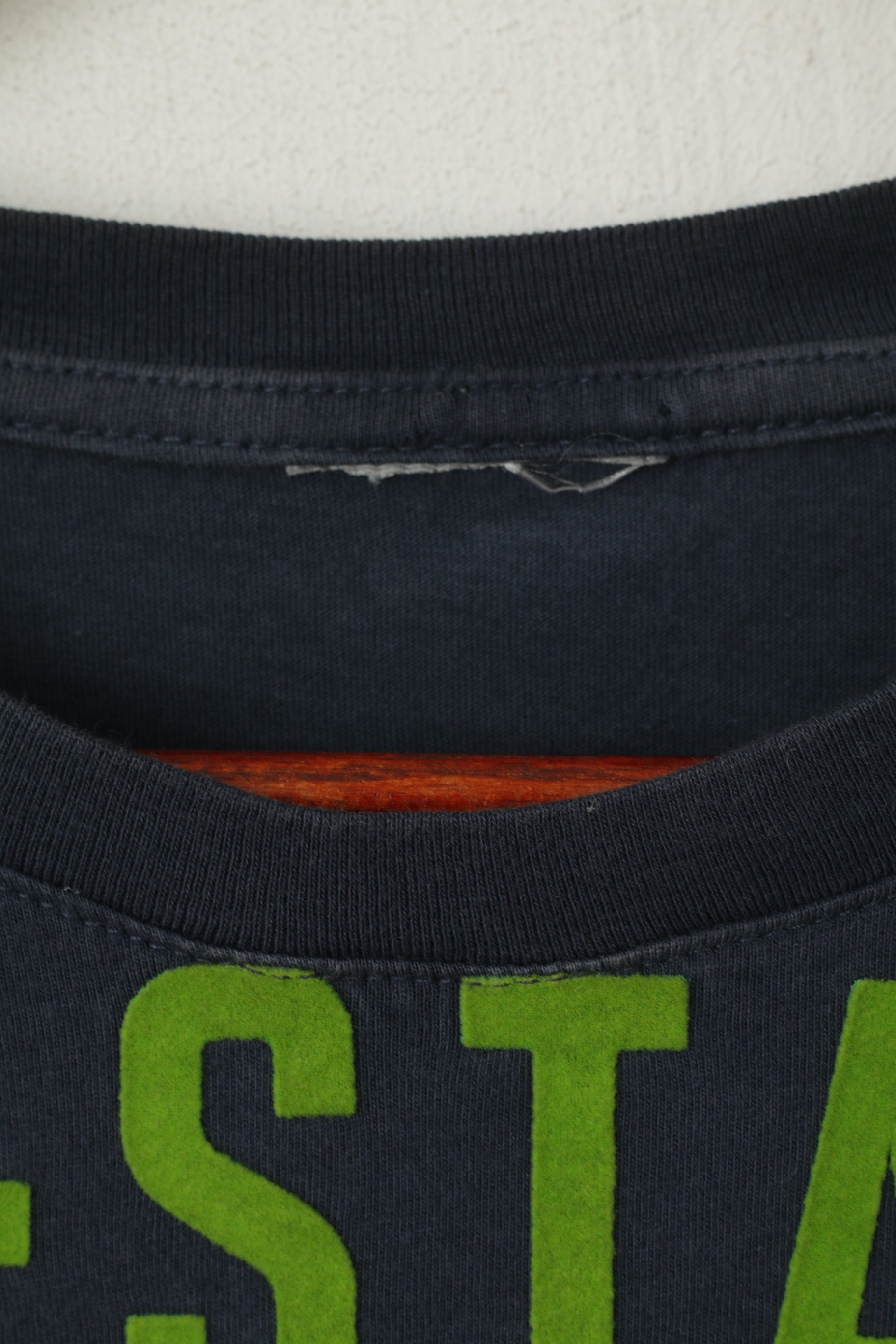 G-Star Raw Denim Chemise pour homme en coton bleu marine avec logo vert à col rond et manches courtes