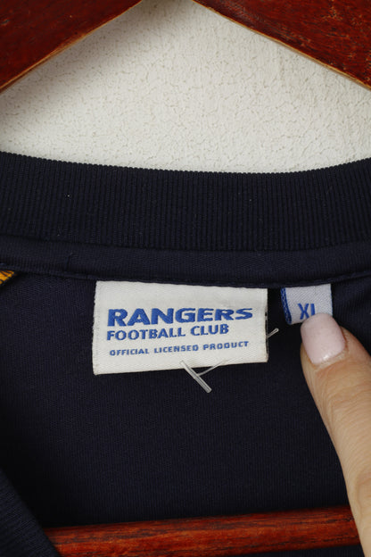 Rangers Official Product Men XL Shirt Navy Football Club Jersey Activewear Top