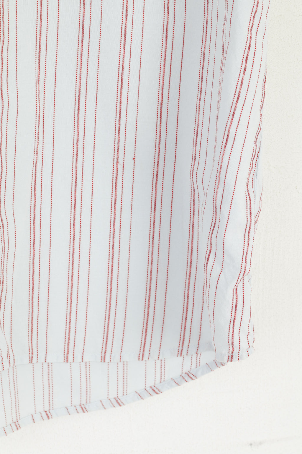 Diesel Uomo L (M) Camicia casual Top retrò a maniche corte con tasche in cotone a righe blu