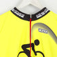 VLoFRA Men 8 L Cycling Shirt Yellow Long Sleeve Full Zipper Bike Jersey Italy Top