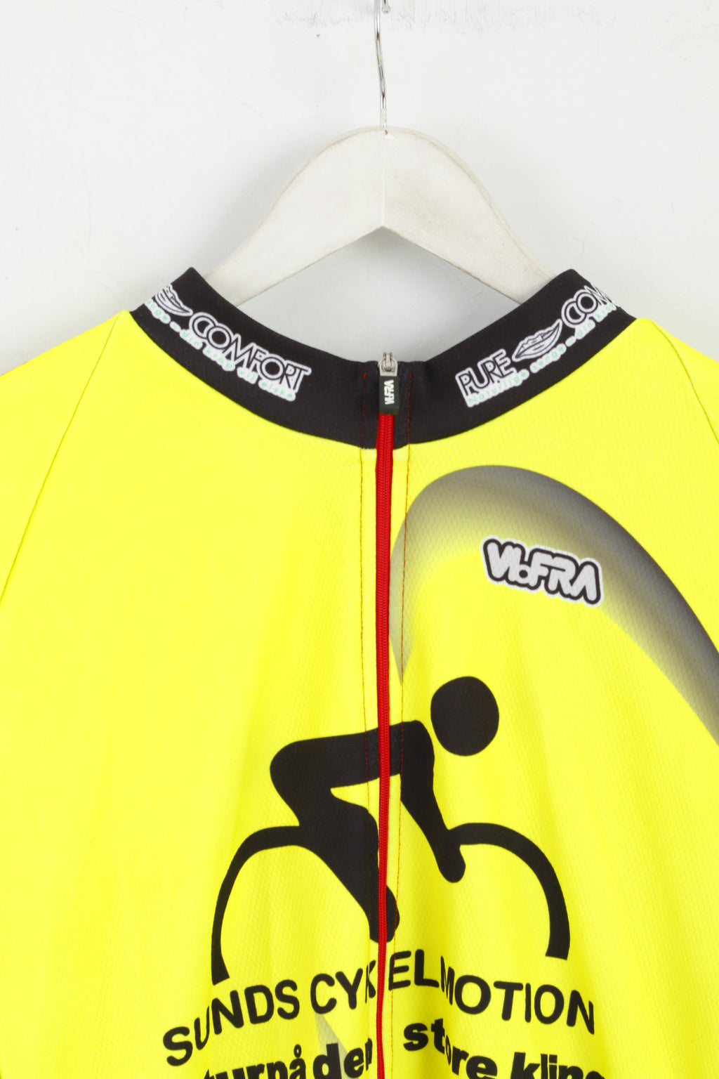 VLoFRA Men 8 L Cycling Shirt Yellow Long Sleeve Full Zipper Bike Jersey Italy Top