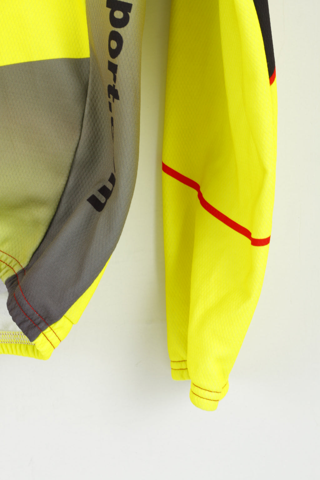 VLoFRA Men 8 L Cycling Shirt Yellow Long Sleeve Full Zipper Bike Jersey Italy Top