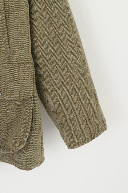 Openair Countrywear Donna 12 M Giacca Verde Tweed Tiro Caccia Top con cerniera intera