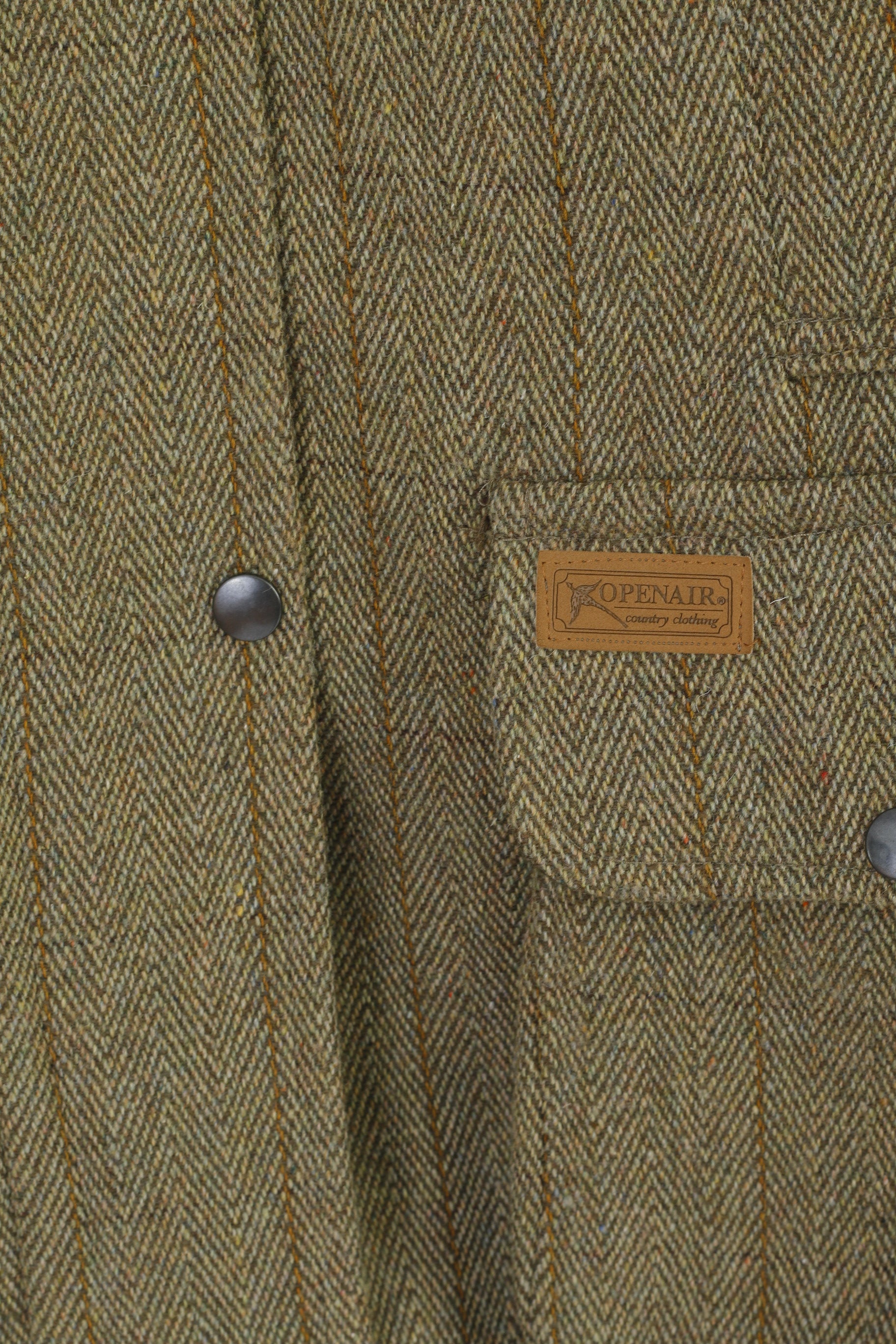 Openair Countrywear Women 12 M Jacket Green Tweed Shooting Hunting Full Zipper Top