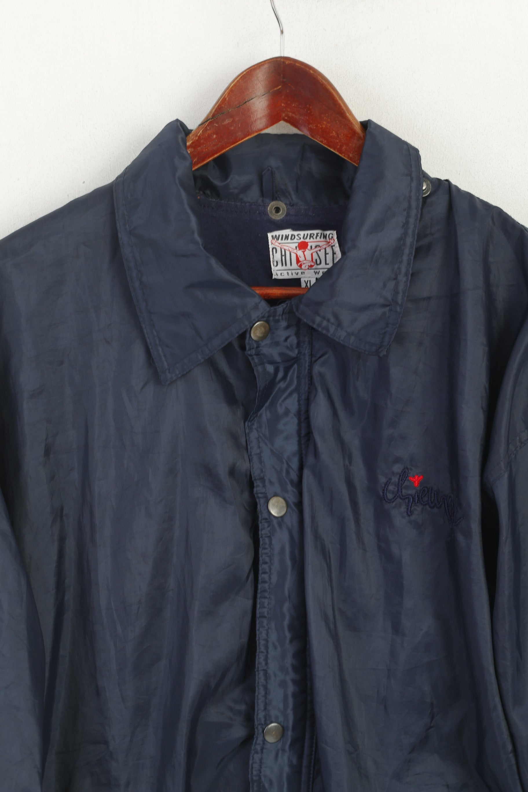 Chiemsee Windsurfing Men XL Jacket Navy Vintage Active Wear Zip Up Top