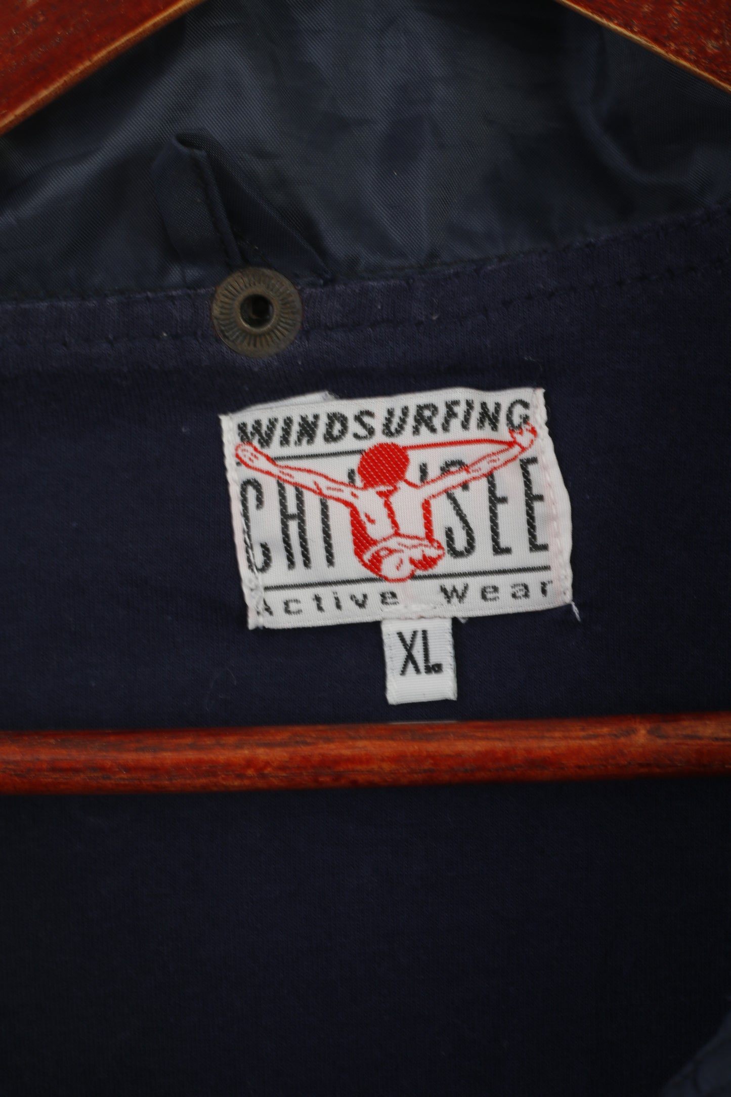 Chiemsee Windsurfing Men XL Jacket Navy Vintage Active Wear Zip Up Top