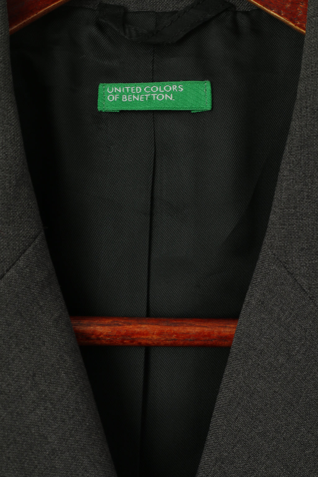 United Colors Of Benetton Femmes 40 XS Blazer Gris Veste Italie à Simple Boutonnage