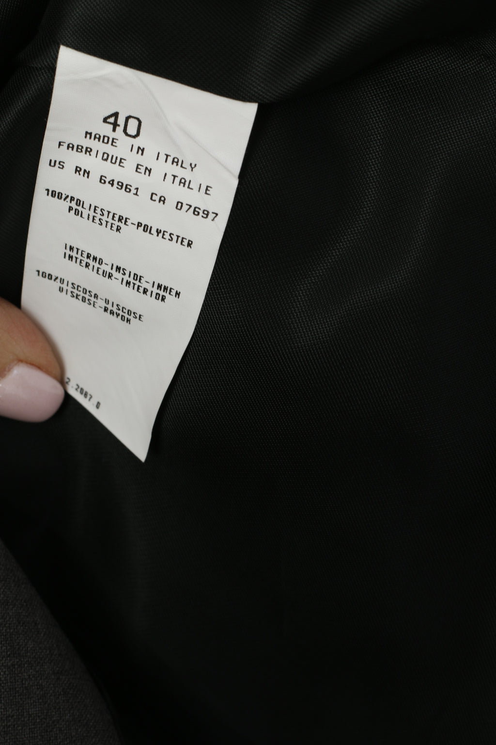 United Colors Of Benetton Femmes 40 XS Blazer Gris Veste Italie à Simple Boutonnage
