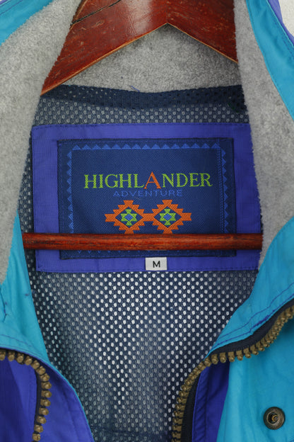Highlander Adventure Men M Jacket Blue Vintage Hooded Nylon Kaporous Parka