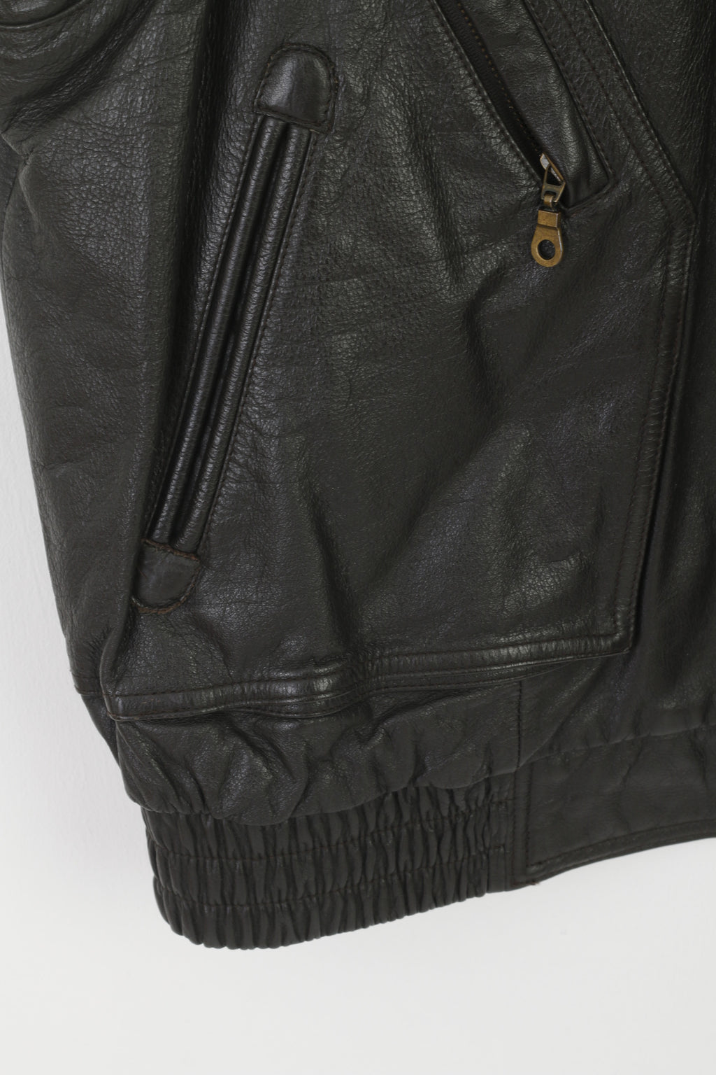 Prince Men 54 L Leather Vest Dark Brown Vintage Full Zipper Biker Soft Waistcoat