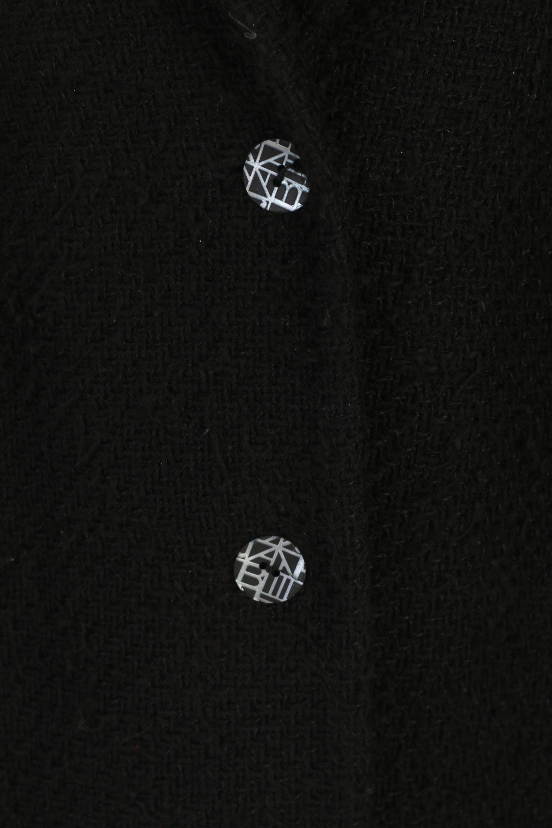 Bazar Christian Lacroix Women M Blazer Black Cotton Shoulder Pads France Jacket