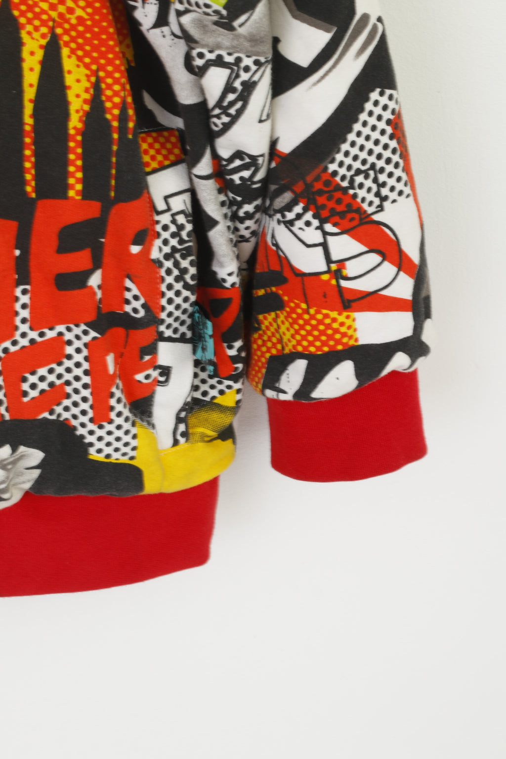 PJ Mark Men 2XL Sweatshirt Multicolour Printed Cotton Double Sided Zip Up Hoodie