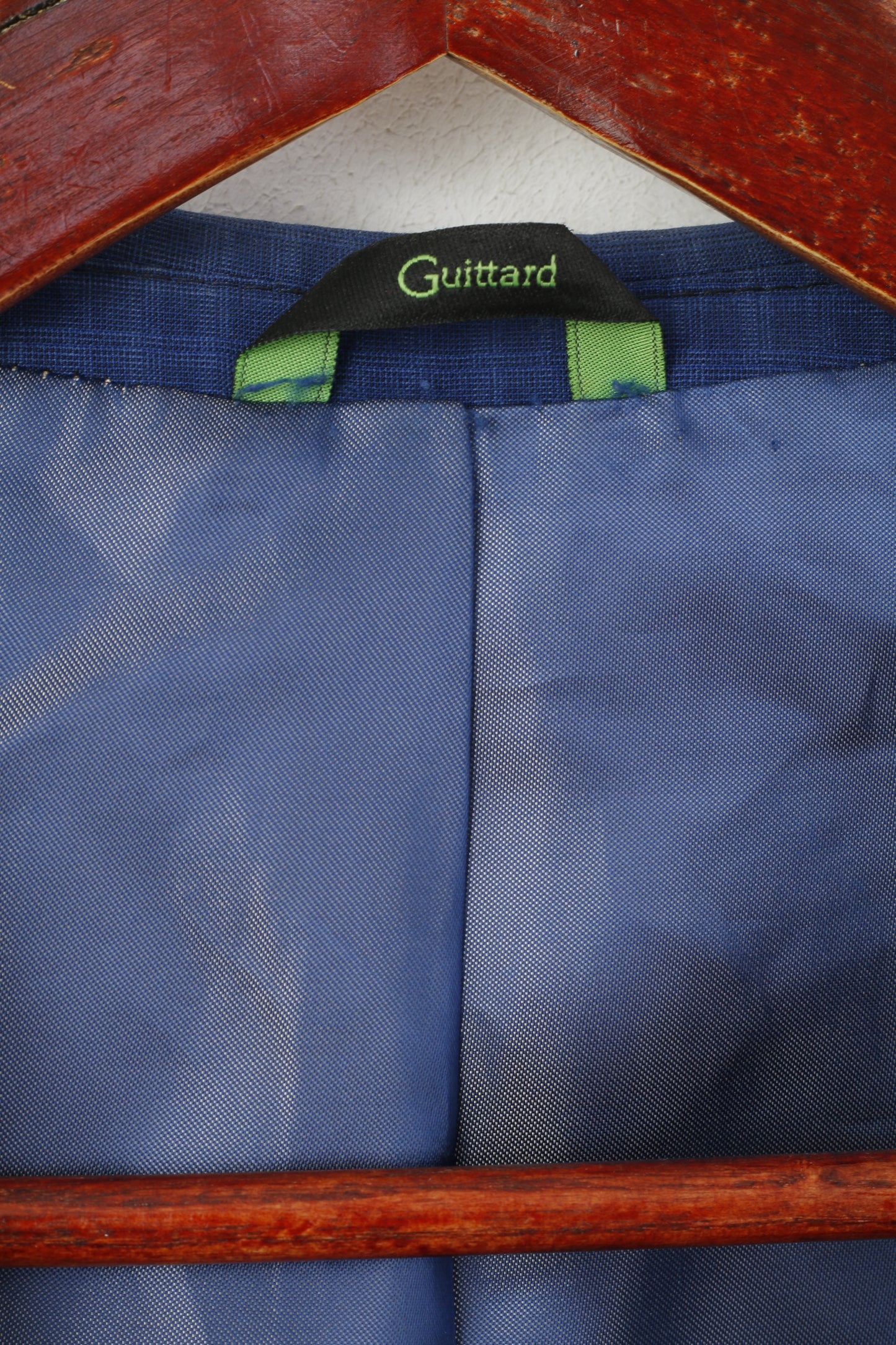 Guittard Uomo 54S S Blazer Slim Giacca monopetto in misto lana a quadri blu