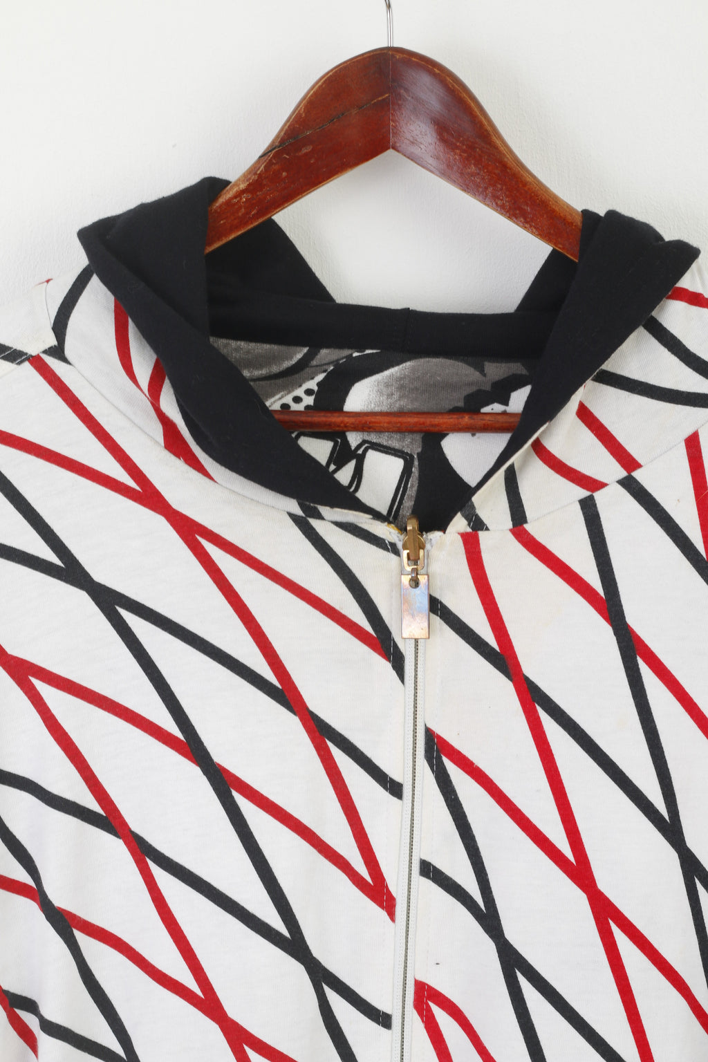 PJ Mark Men 2XL Sweatshirt Multicolour Printed Cotton Double Sided Zip Up Hoodie