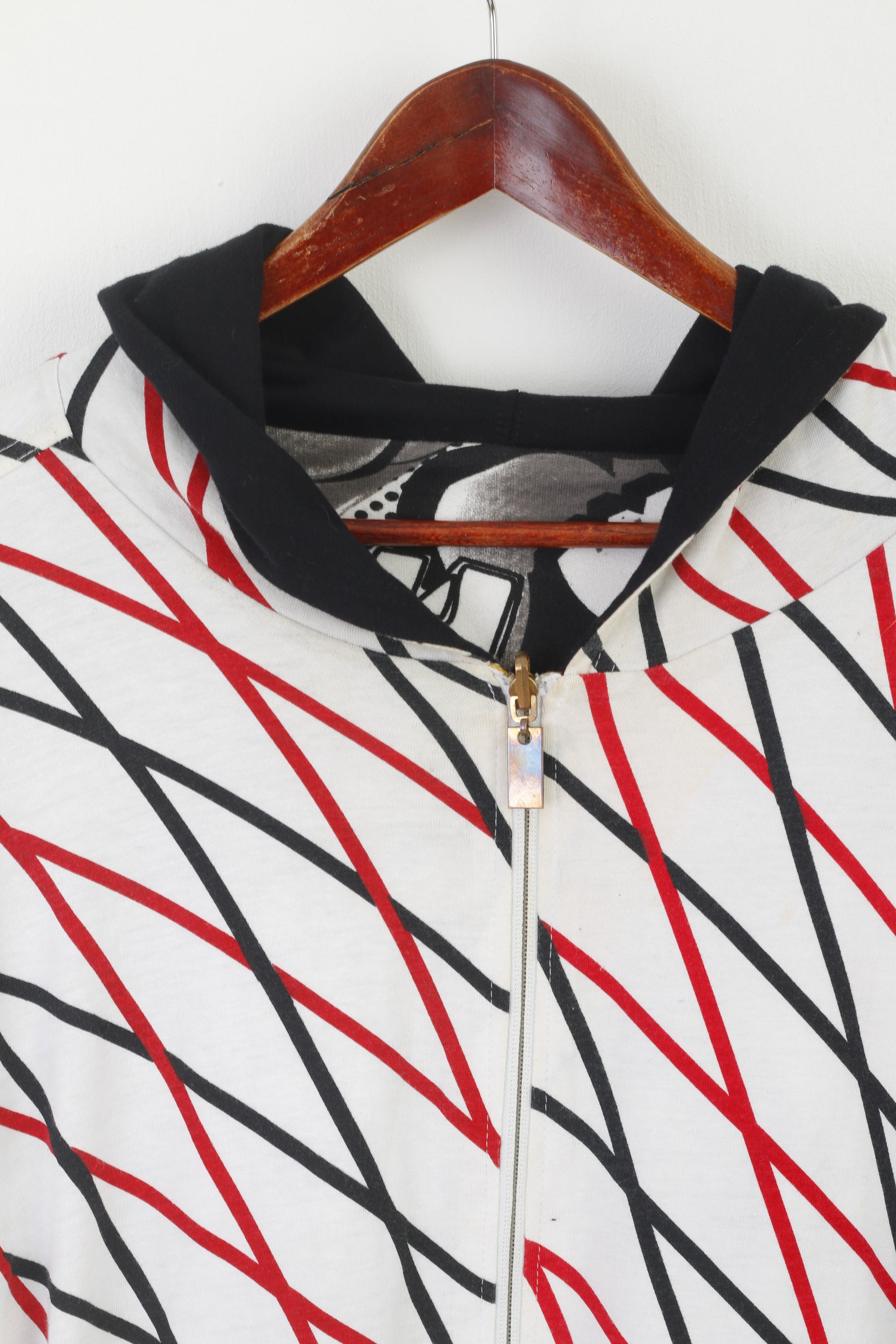 PJ Mark Men 2XL Sweatshirt Multicolour Printed Cotton Double Sided Zip Up Hoodie