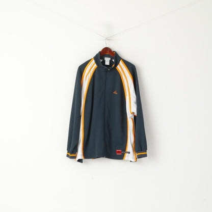 Adidas Men L Sweatshirt Navy Vintage Basketball '90 Retro Full Zipper Athletic Track Top