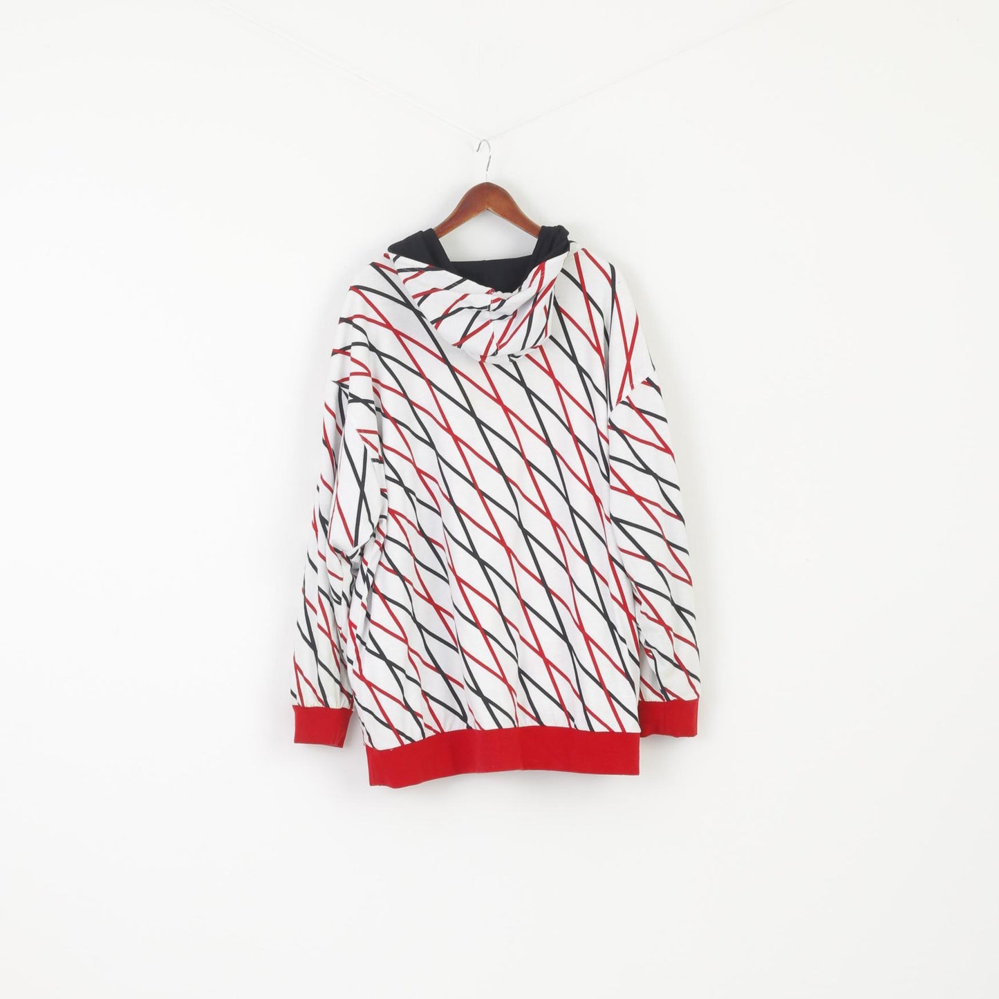 PJ Mark Men 2XL Sweatshirt Multicolour Printed Cotton Double Sided Zip Up Hoodie